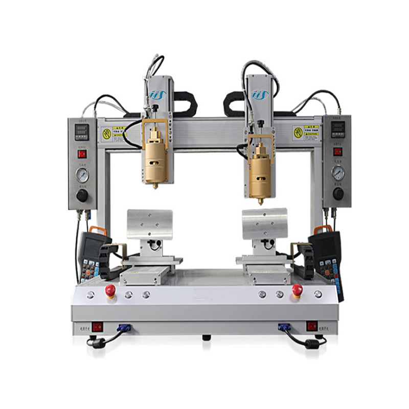 五轴双平台双头PUR热熔胶主动点胶机